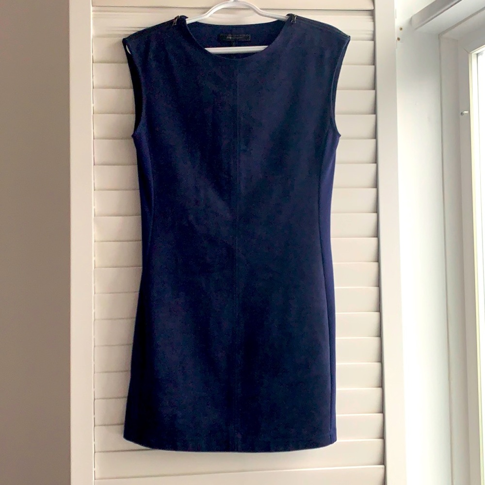 BCBG suede-like shift dress